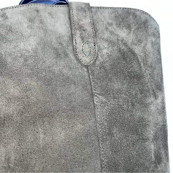 Urban Outfitters Duo Brand Olive Green Suede 2.5” Heeled Cowboy Boots Size 40EU - Picture 7 of 11